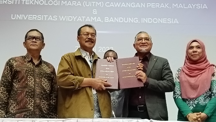 MoU signing of cooperation between Universitas Widyatama (UTama) and Universitas Teknologi MARA (UiTM) Cawangan Perak Malaysia